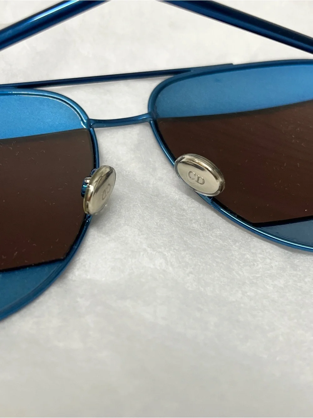 Christian Dior DiorSplit 1/S Y4ERD Aviator Sunglasses Blue Italy 59-14-145 Good